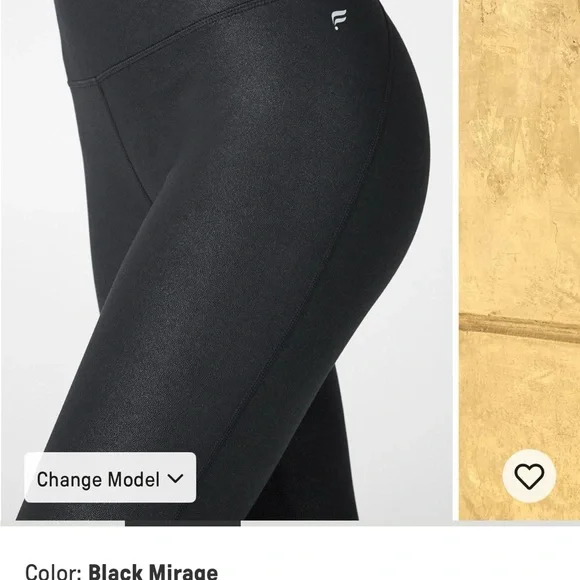 Fabletics High-Waisted Iridescent Luxe Leggings Size Large (Black) - Picture 11 of 11
